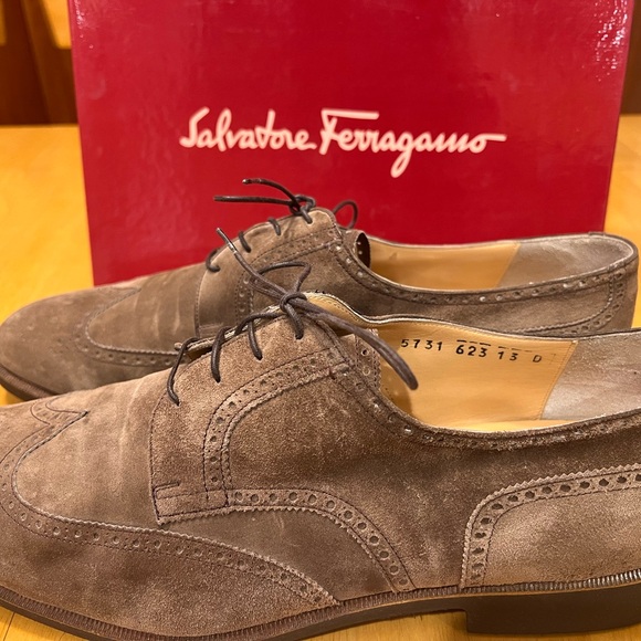 Salvatore Ferragamo Darnet Oxford Wingtip Suede - Picture 1 of 5